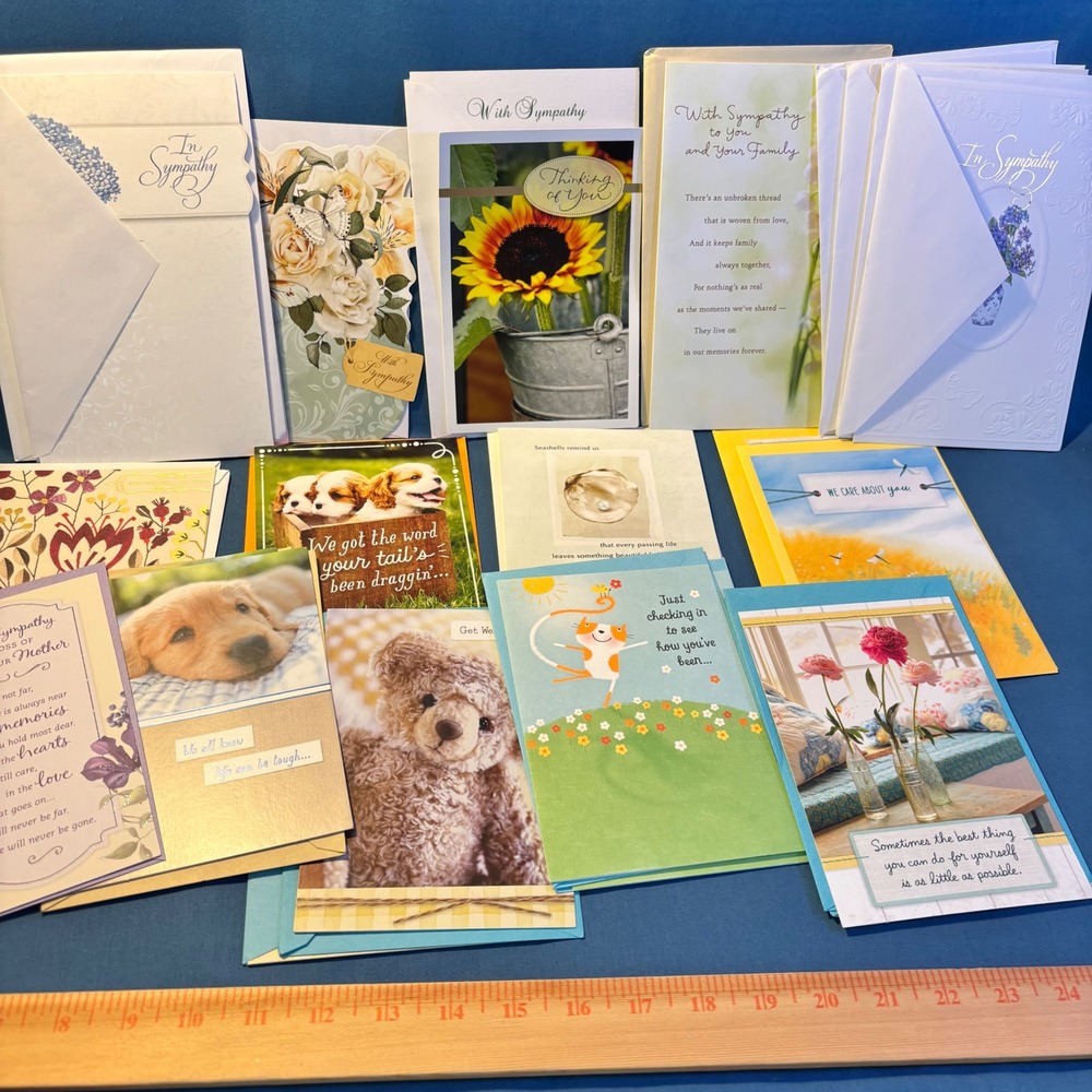 Greeting Card Bundle Sympathy Thinking of You Get Well Lot with Envelopes